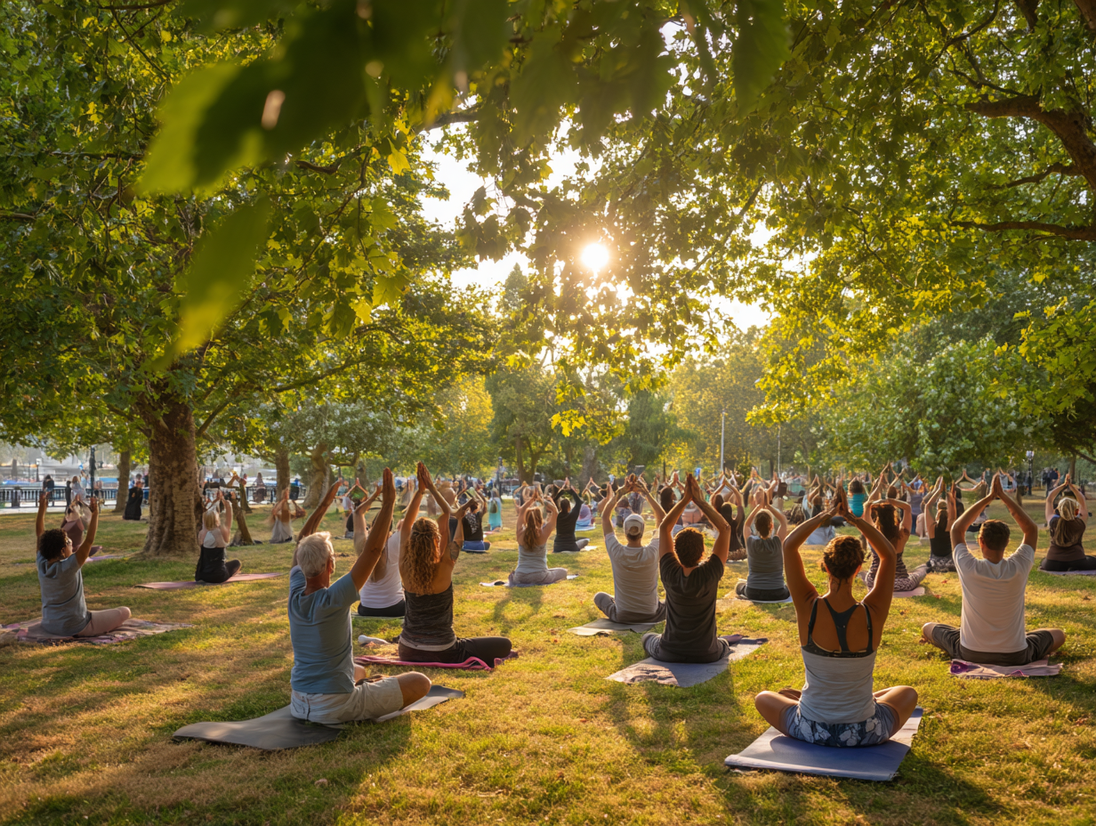 Сучасна студія йоги з природним освітленням та рослинами